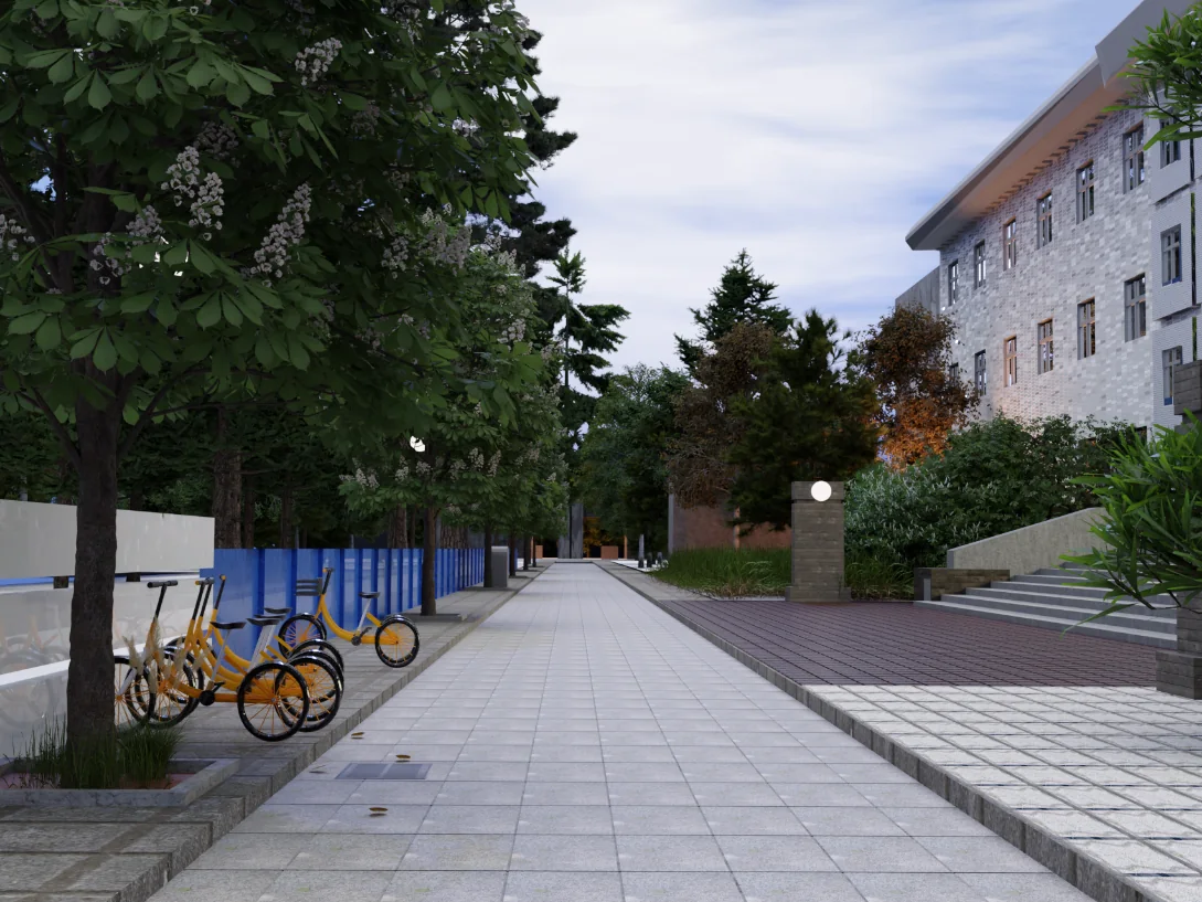 校园街道三维场景
