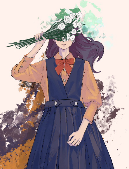 林间人物插画